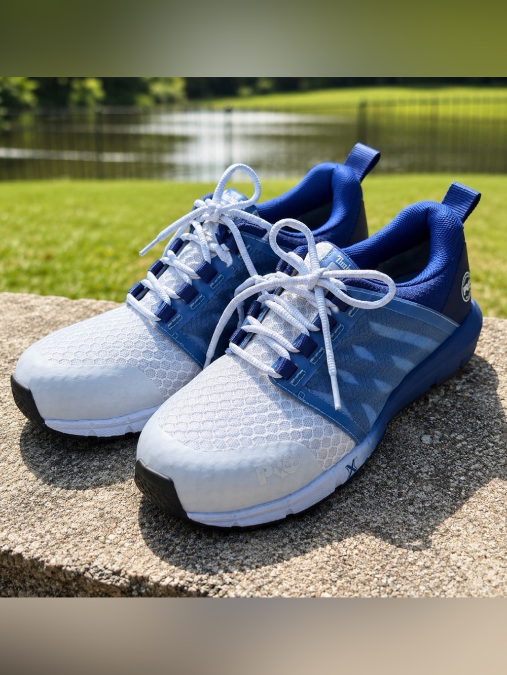 Timberland PRO Radius women’s work shoes in blue/light gray, size 7. Nice. BR